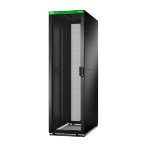 APC Easy Rack, 42U, Black, With Roof, Castors, Feet, 4 Brackets, and Side Panels, No Bottom, 1991H x 600W x 1200D mm